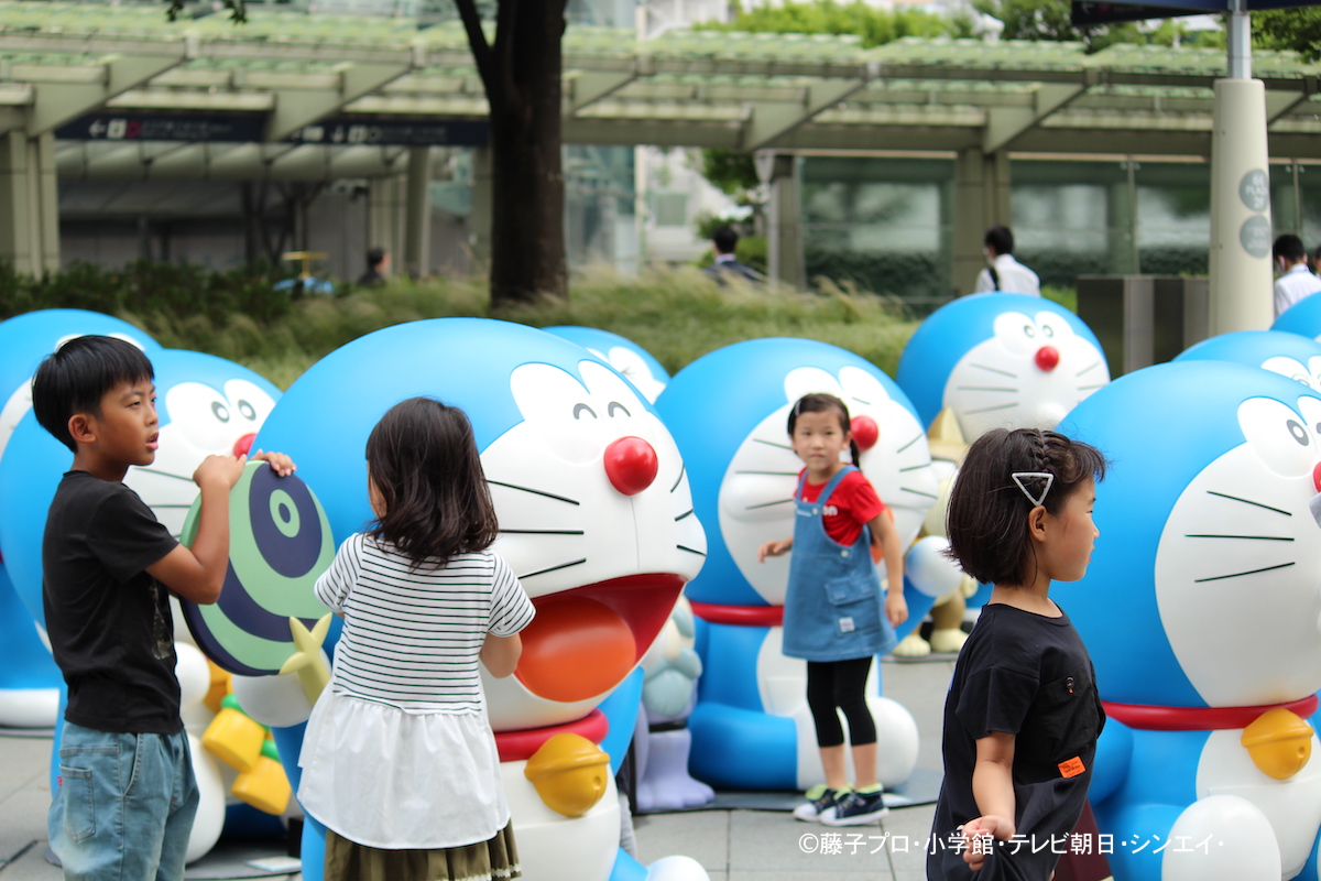 六本木ヒルズ ドラえもんオブジェ 2019年8月 東京メトロ一日券