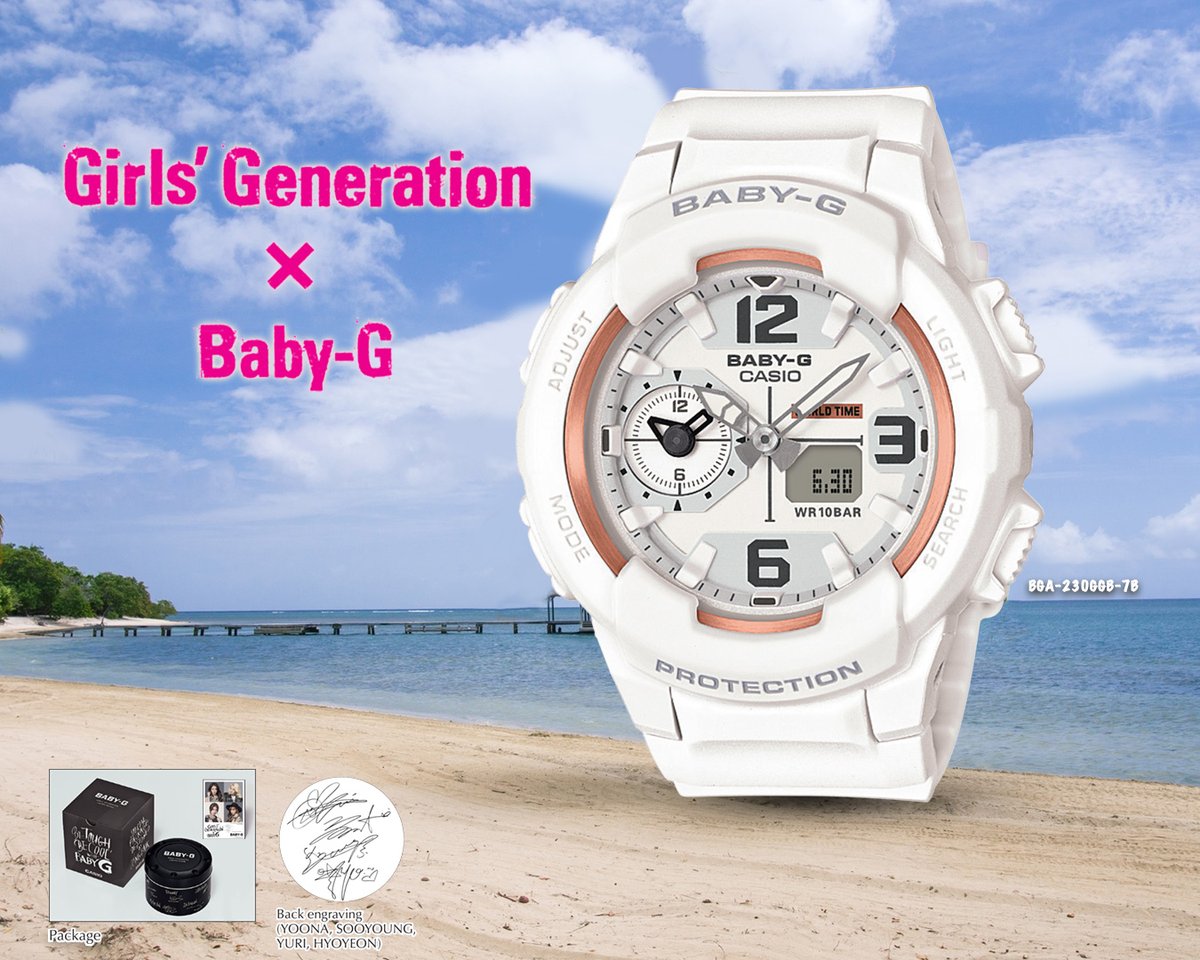 javyscasio's tweet photo. Girls' Generation Limited Edition Models
The face of both the white version is circled by a pink gold metallic ring that adds plenty of elegance to this casual design.
#javys #babyg #BGA230GGA1B #BGA230GGB7B #LimitedEdition #SSND #GirlsGeneration #sports #uniform #限定款 #聯名款 https://t.co/FcH8s3DlTD