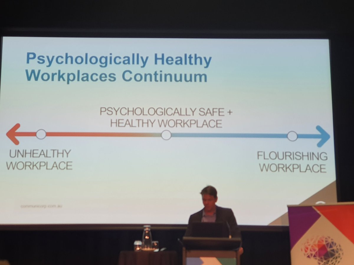 NebbsAdam's tweet photo. What is a psychologically safe and healthy workplace? Mark Oostergo from Communicorp is currently talking through a continuum and a case study they have recently completed.
#WMHS22 https://t.co/XSQKyz3LC7