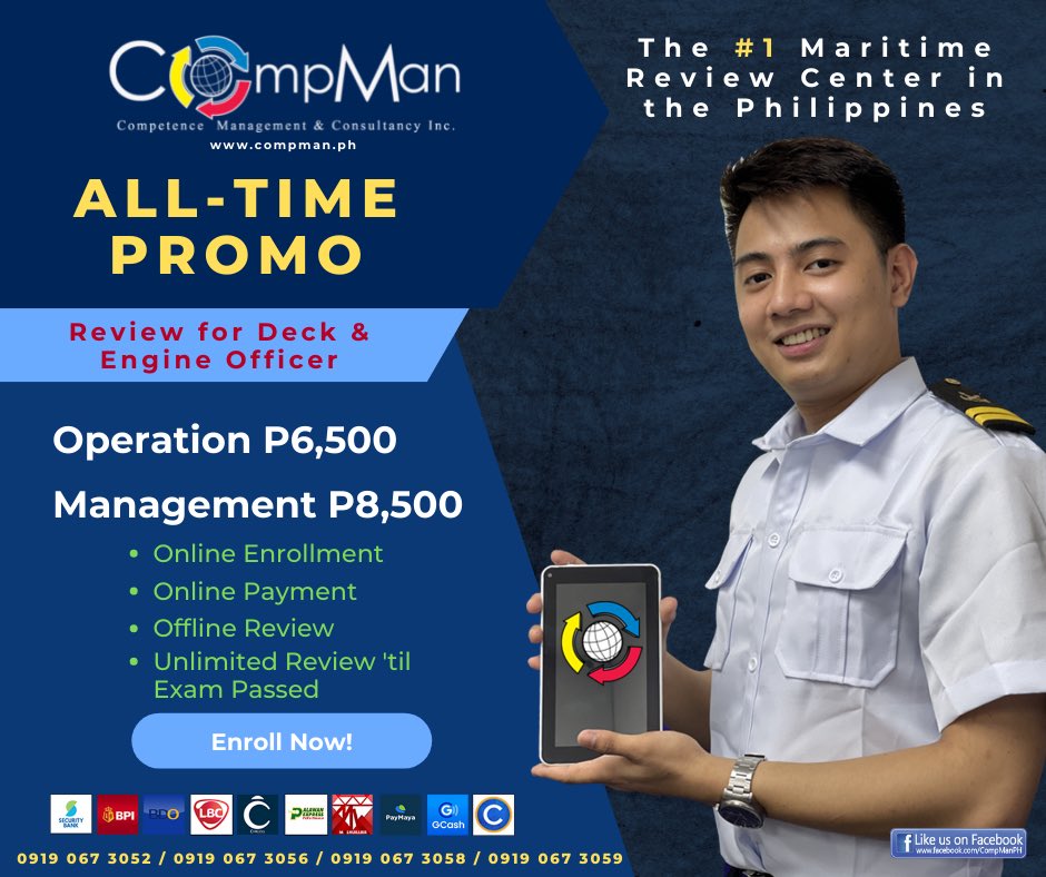 CompManPH's tweet photo. 👍 BEST PRICES! HIGHEST PASSERS! 👍

Kabaro magpapahuli ka pa ba? Enroll now and Be One of Our PROUD PASSERS.

USE OWN DEVICE AND SAVE MONEY 💰

For OIC 
🔴6,500.00

For MANAGEMENT 
🔴8,500.00

Don't miss this chance to avail our Promo! !

HURRY UP and ENROLL NOW!! https://t.co/NQgrAApb9G
