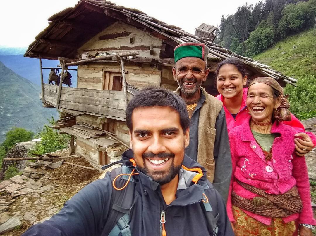 historywali's tweet photo. This first image is from right after we got engaged when @kalapian_ took me up to Karba to meet Buda &amp; Budi. Others are from early days when he’d camp in their tiny but cozy and welcoming home (yeah that’s the door to their home in pic 3, Anand has to crawl in and out obvs). 🤍 https://t.co/aCkrDwuNAe