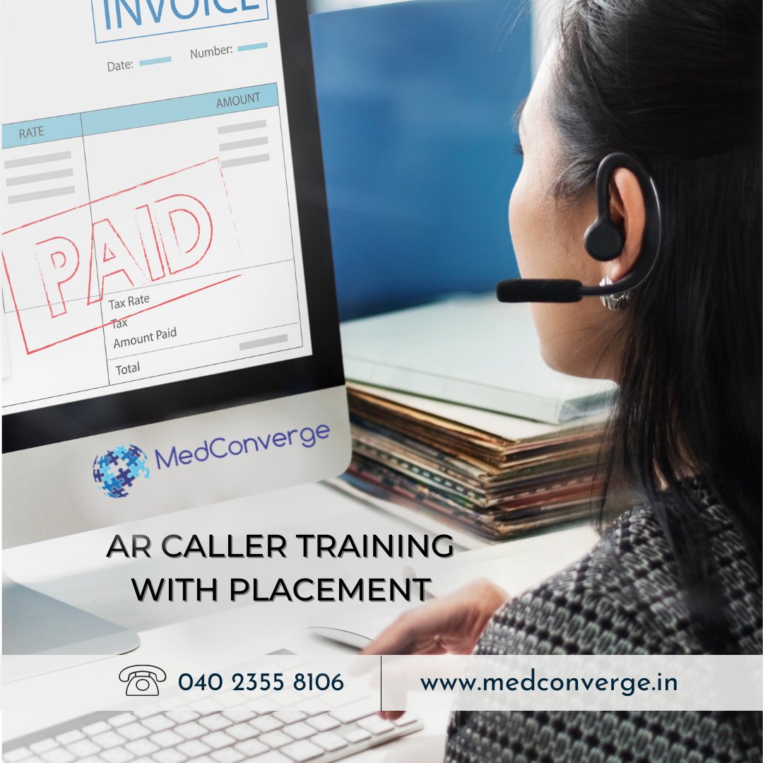 MedConvergeInd's tweet photo. We offer on-job AR Caller Training along with placement to all deserving students.

#job #training #students #arcalling #usprocess #arcallingtraining #1 https://t.co/ZudZ3xPOKo