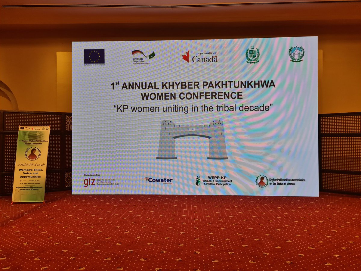 Cowater_Intl's tweet photo. Getting ready for Day 2 of the 1st Annual #KhyberPakhtunkhwa #Women's Conference focusing on women &amp; climate, digital transformation, cultural heritage and more. #KPwomenconf22 #KPwomen @navift @gilmour_wendy https://t.co/r2pFndsGFb