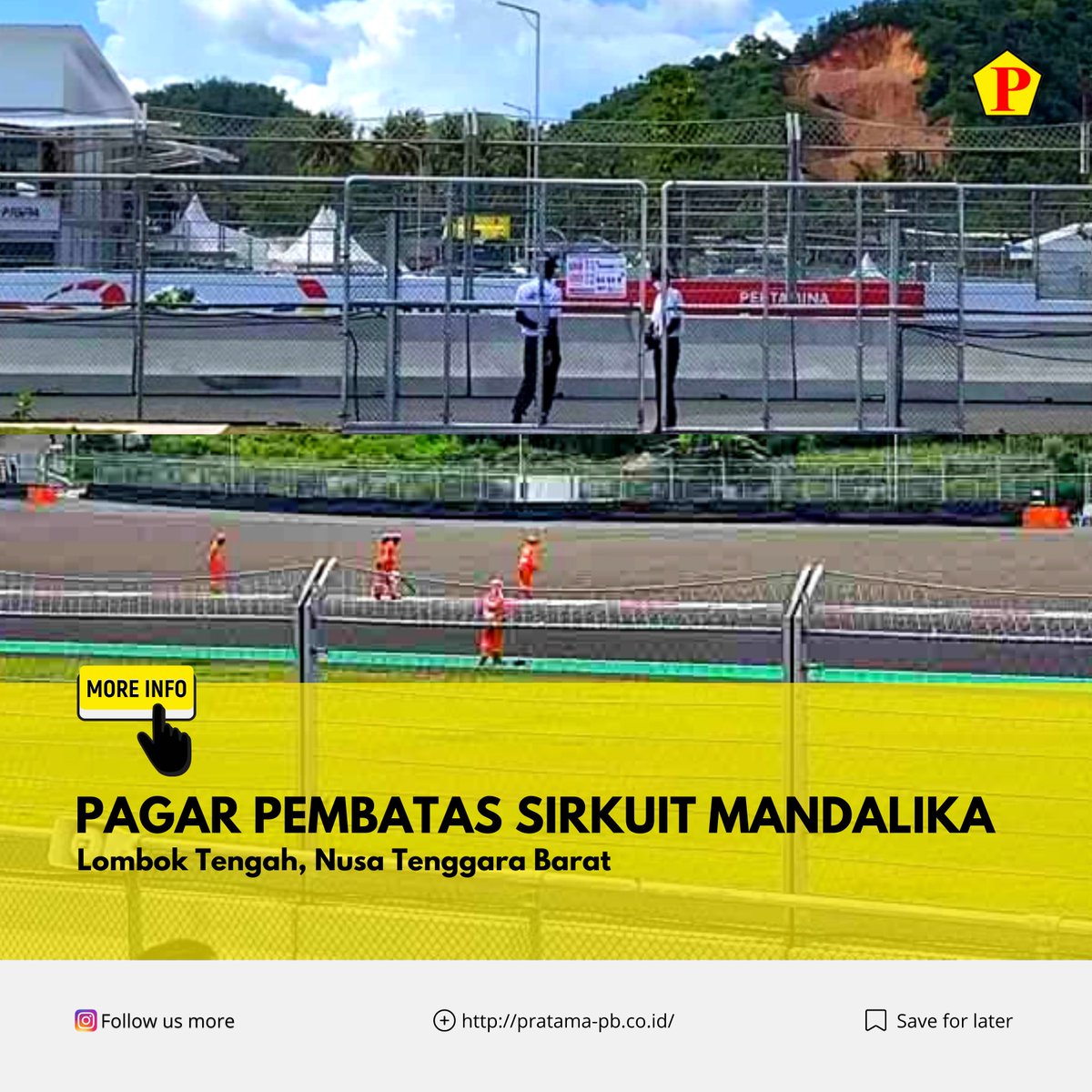 PBajatama's tweet image. Kalau yang pernah dateng ke arena motoGP, pasti ketemu sama pagar besi custom seperti ini. Produk yang satu Produk yang memiliki ukuran mesh yang custom/special 

Temukan produk special ini di Pratama :
☎️ 021 - 8260 - 181 5/6

#pratamaprimabajatama #specialmesh #custommesh
