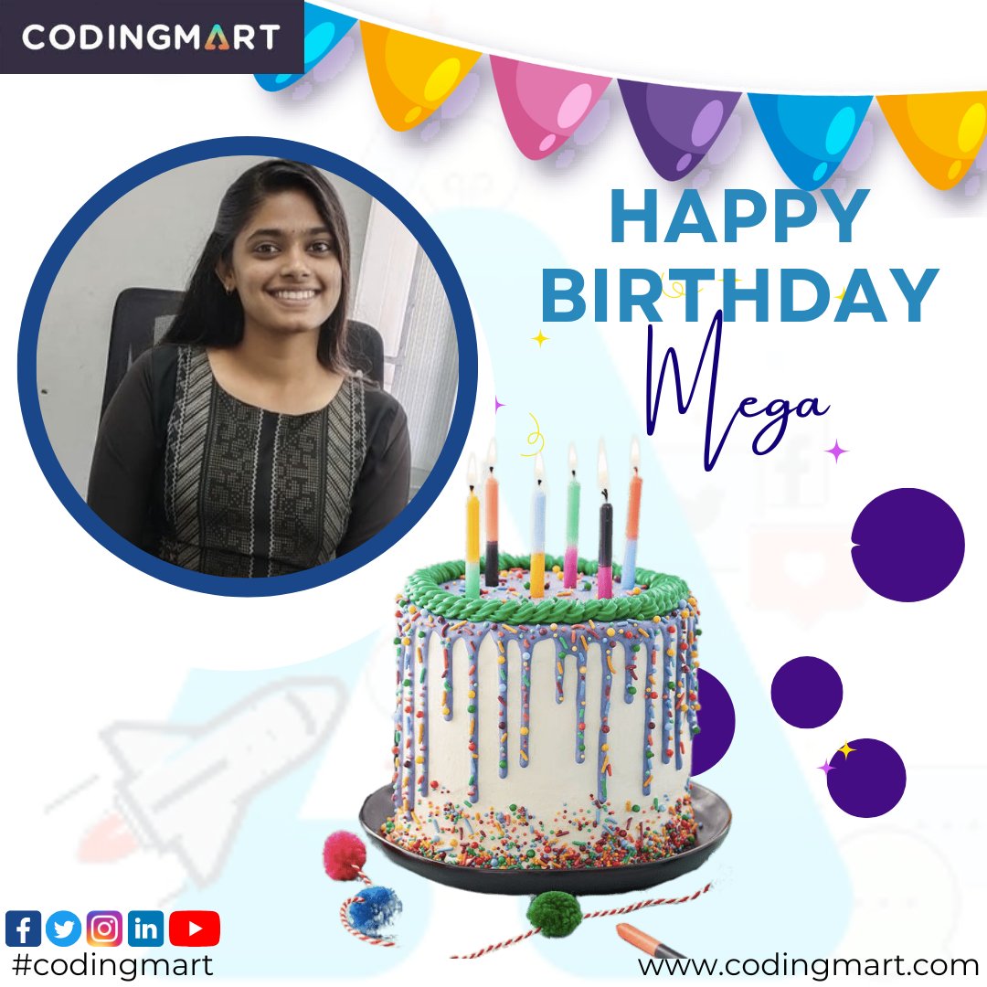 codingmart's tweet photo. Mega M
Codingmart Wishing you the best on your birthday π and everything good in the year ahead.
May your birthday be sprinkled with fun and laughter. Have a great day!
Happy birthday!!!πππ₯³π₯³π₯³
#codingmart #birthdaywishes #happybirthday #celebration #happiness #joy #coding https://t.co/g0HjE9ccoj