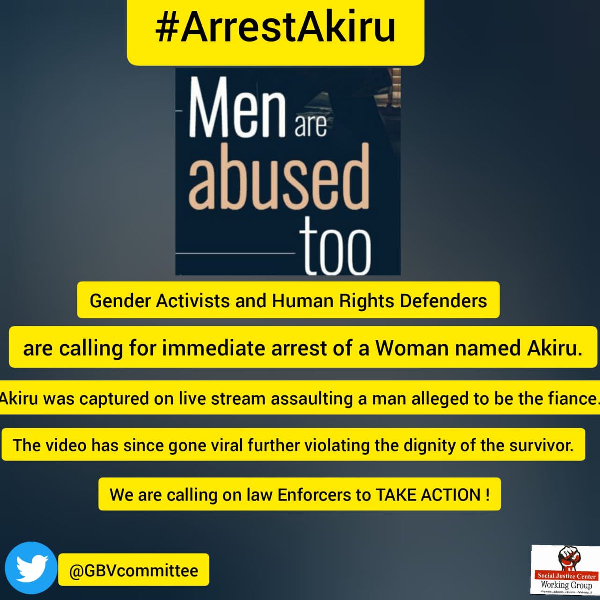 adhiambo_amal's tweet photo. #ArrestAkiru
@UhaiWetu @GBVcommittee @RuarakaCentre @QamarCentre @AdagalaAdagala1 stop the silent speak out https://t.co/tVaSVua28R