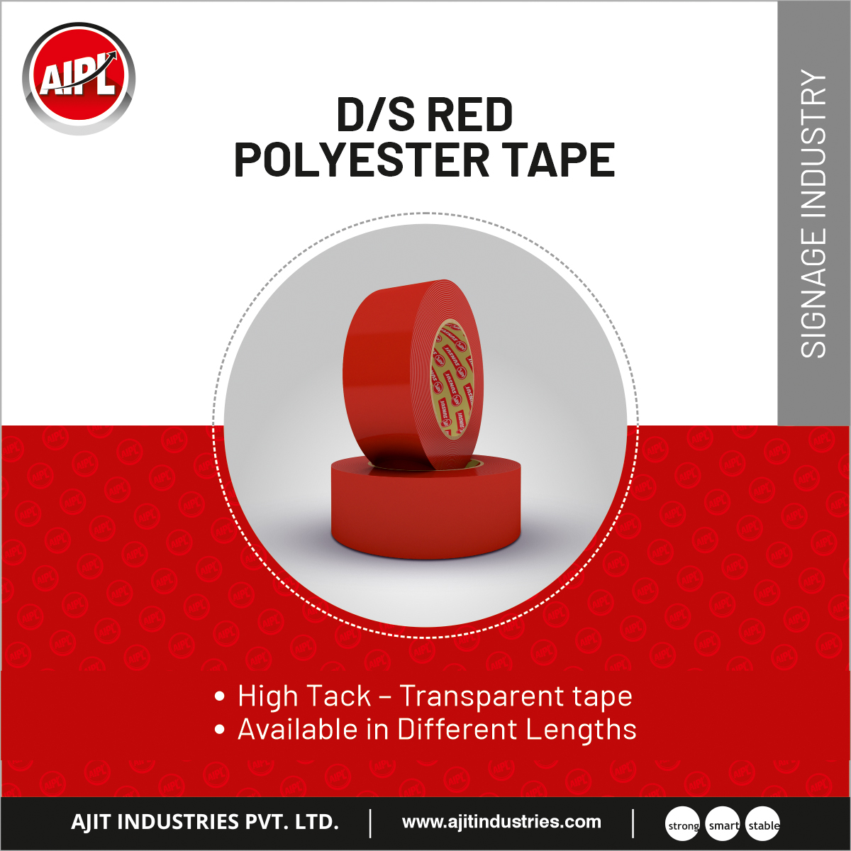 aiplindustries's tweet photo. Red Polyester Tape (A-89) is a double sided adhesive tape with translucent Salmon Red Color PE Liner which is highly suitable for mounting of decorative profiles, moldings, and trim parts for wide width lamination.
#AIPL #Ajitindustries #Redpolyestertape #doublesidedtape https://t.co/IrzzWo7vwY