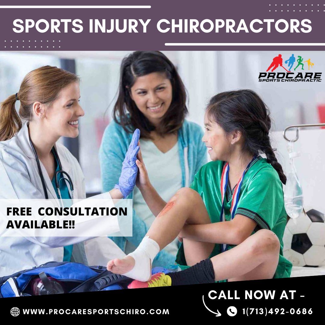 Kids' sports can come with all types of injuries.🏃‍♀️If they are not treated early this can lead to problems later in life &amp; take longer to heal. 

Call #ProCareSportsChiropractic to receive treatment from our skilled doctors.👩‍⚕️

☎️- 1(713) 492-0686

#schoolsports #healing #kids