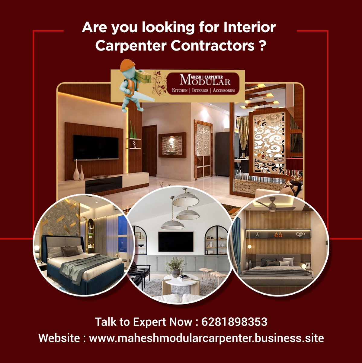 MaheshModular's tweet photo. Are you looking for Interior Carpenter Contractors?
Talk to Expert Now : 6281898353
Website : https://t.co/G6ck7rmqkr
#modularkitchen , #kitchendesign ,#kitcheninterior, #carpentrrhyderabad, #pvckitchen, #wpckitchen, #Modalkitchen #carpenyerhyderabad, #modularkitchen, https://t.co/m2YDlW0QSZ