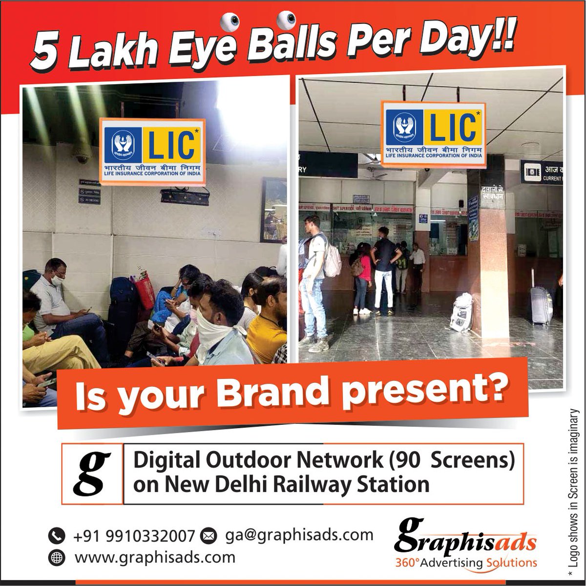 graphisads's tweet photo. New Delhi Railway Station - Digital Outdoor Advertising!
 
Now we are a 400+ Screen Strong Digital Network catering to 10+ lakh Eyeballs daily across North India! 

#IndianRailways #advertisingagency #oohmedia #oohadvertising #outdooradvertisement #outdoormedia https://t.co/YlmepylPmh