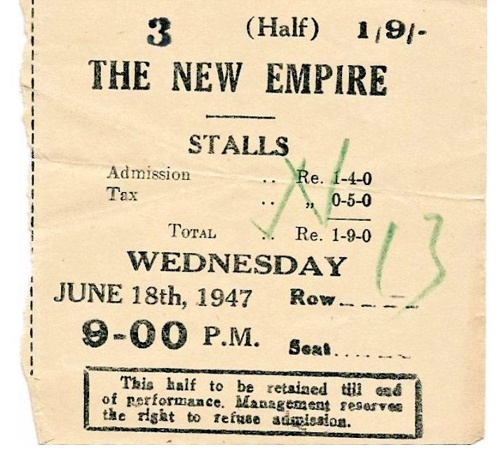 Debcvarty's tweet photo. Just before Independence June 1947 New Empire Ticket #Collectableitems Wait for some more days @flixbugofficial Office Ground Floor ' Gallery &amp; Display'..hope everybody will like it.
@BhoolebisareGit @BollyMemories @VineetUpendra @ciinneeee https://t.co/AOTWgGwqU0