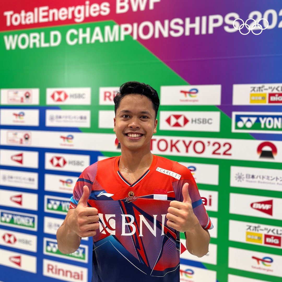 Anthony Ginting's smile is contagious. 😁 🇮🇩

#BWFWorldChampionships | #Tokyo2022 | <a href="/sinisukaanthony/">Anthony Sinisuka Ginting</a>