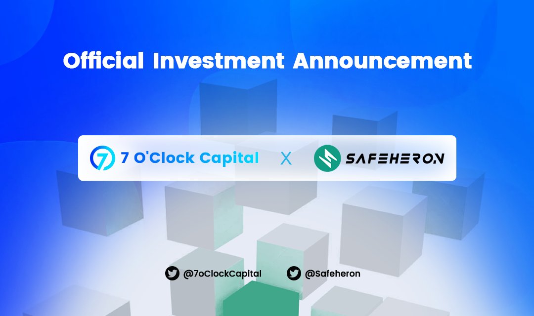 7oClockCapital's tweet photo. We’re excited to announce our investment in @Safeheron a multi-sig wallet and open &amp; transparent digital asset self-custody platform that gives users 100% asset control. 

With over $1.5 Billion in custody, we can't wait to see its future growth! https://t.co/B5jO37odWT