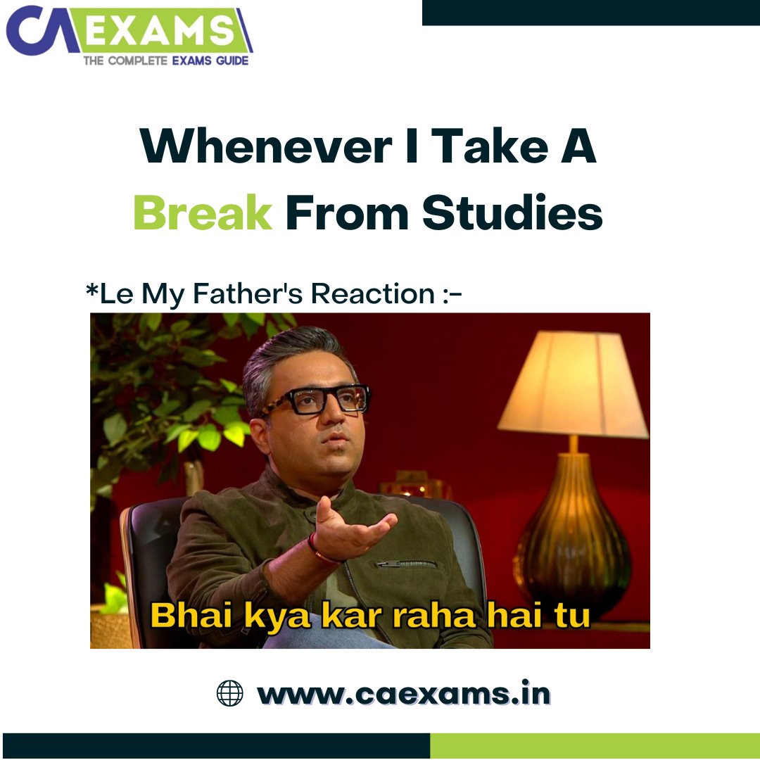 caexamsofficial's tweet photo. Everytime
.
.
#charteredaccountancy #cainterstudents #castudent #castudentlife #charteredaccountant #charteredaccountants #icaidelhi #csmemes #caintermediate #cameme #cafoundation #icaiexams
#castudents #camemes #caexam #icaibos #icaiofficial #icaistudents #cafinalist https://t.co/F75gjngp59