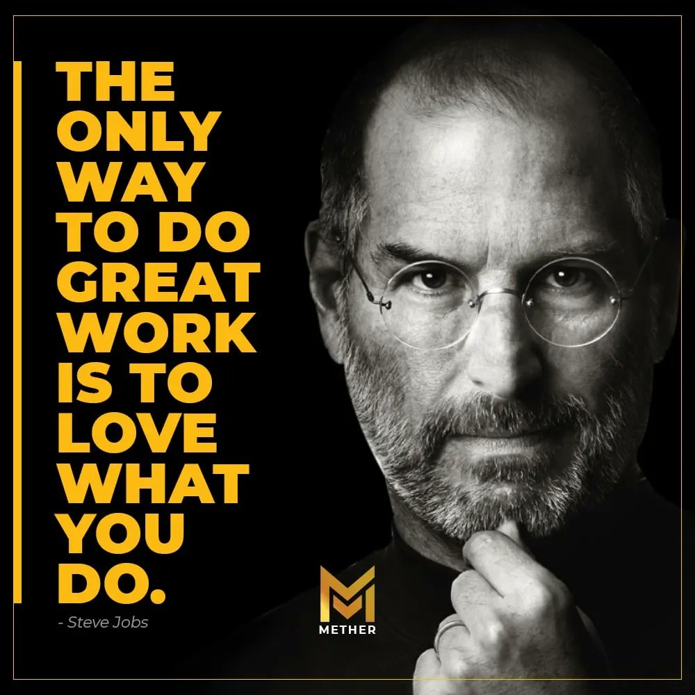 Our passion makes us crave constant improvement. Also, it's our love for our work that encourages us to keep doing what we do even if we encounter several challenges.
-Steve Jobs
#mether #metherworld #methernetwork #motivation #business #team #vision  #future #metherofficial #BTC