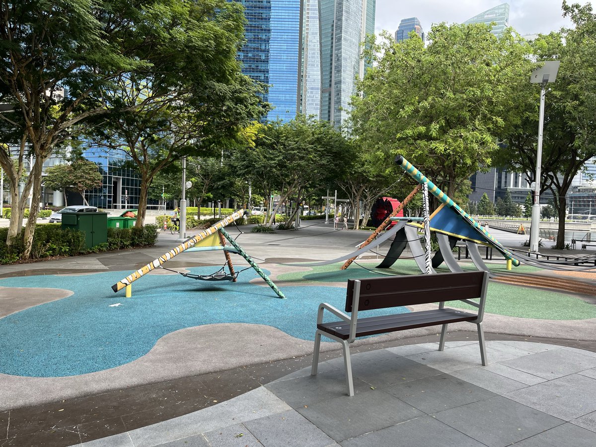 include_ltd's tweet photo. Supported by our Singaporean distributor Outerspace, recently installed Steora truly combines green technology with public services at Marina Bay playground, right beside the Red Dot Design Museum. 
#community #development #smartbench https://t.co/u8GBVtI9mO