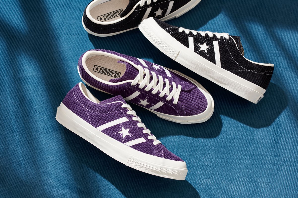 CONVERSE_Japan's tweet photo. アッパーにコーデュロイ素材を初めて使用し、新鮮な表情に仕上げたスター&amp;バーズ。
太畝のコーデュロイがヴィンテージライクな一足。

STAR&amp;BARS CORDUROY　￥9,900 (税込)
https://t.co/taGXyUFkV2

#converse #star_bars https://t.co/kZw31cKri1