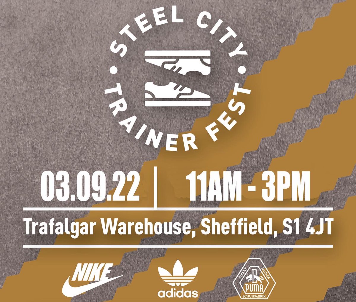 TrainerFest's tweet photo. Steel City Trainer Fest 🟦

Saturday 3rd September🟦

@trafalgarwarehouse 🟦

Sheffield 🟦

11am - 3pm 🟦

£5 per person 🟦

#fashionstyle #adilife #adidas #puma #nike #airjordan #adidassuperstar #retro #vintage #80sfashion #sneaker #trainershoes https://t.co/1VrXFvMhYT