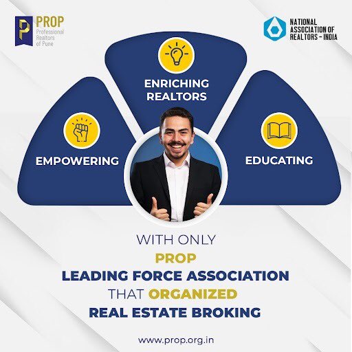 realtors_of's tweet photo. We are the Professional Realtors of Pune (PROP). We support the Rera Registered Real Estate Professionals by providing educational and networking facilities.
#togetherwecangrow #PROPAssociation #PROPWA #NARINDIA #growbusiness #propmember #oppurtunity #empowering https://t.co/OUG4S7cL86