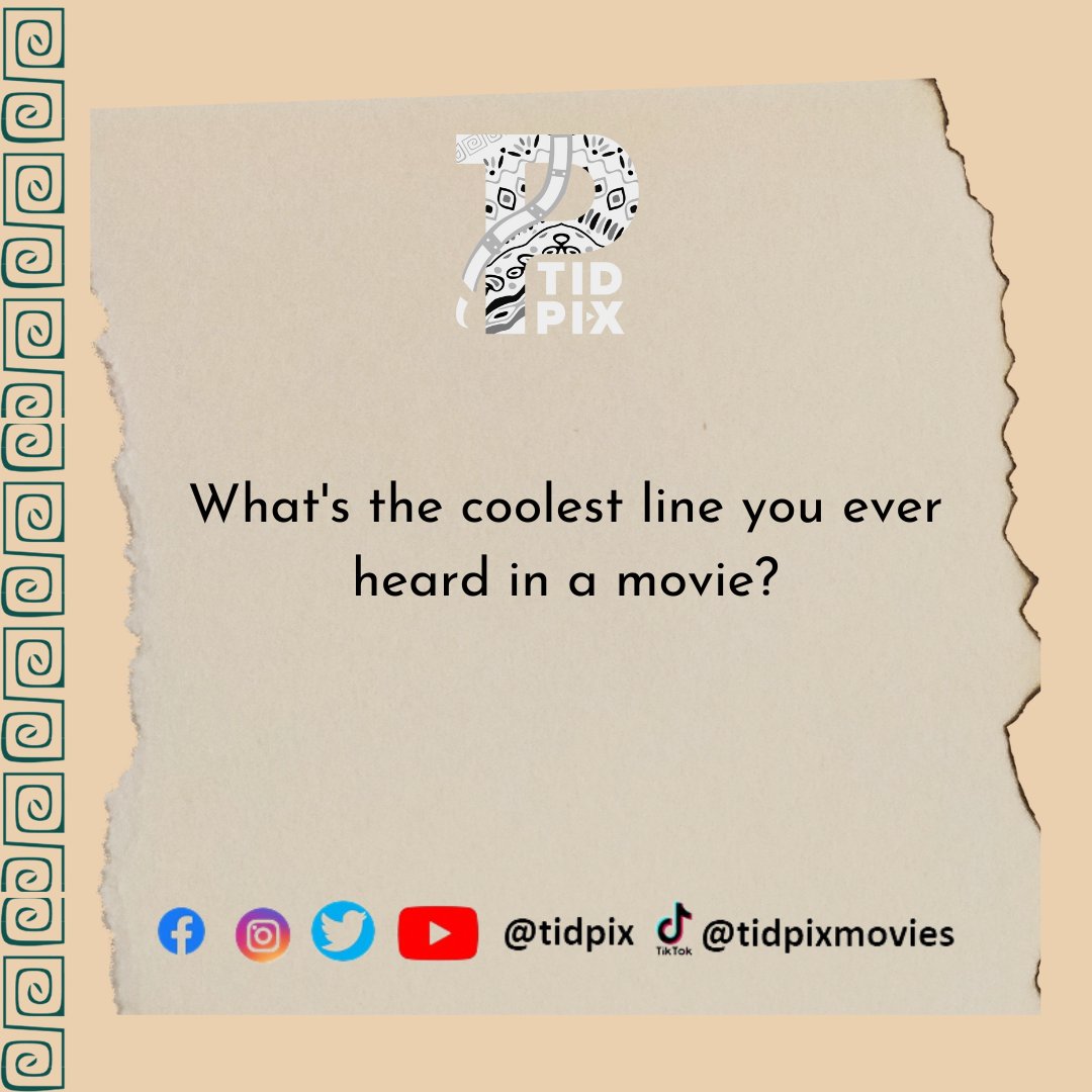 TidPix's tweet photo. What's the coolest line you ever heard in a movie?

#movieguide #movielines #movielinestagram #moviescenes #movies https://t.co/ZQhatjLuLG