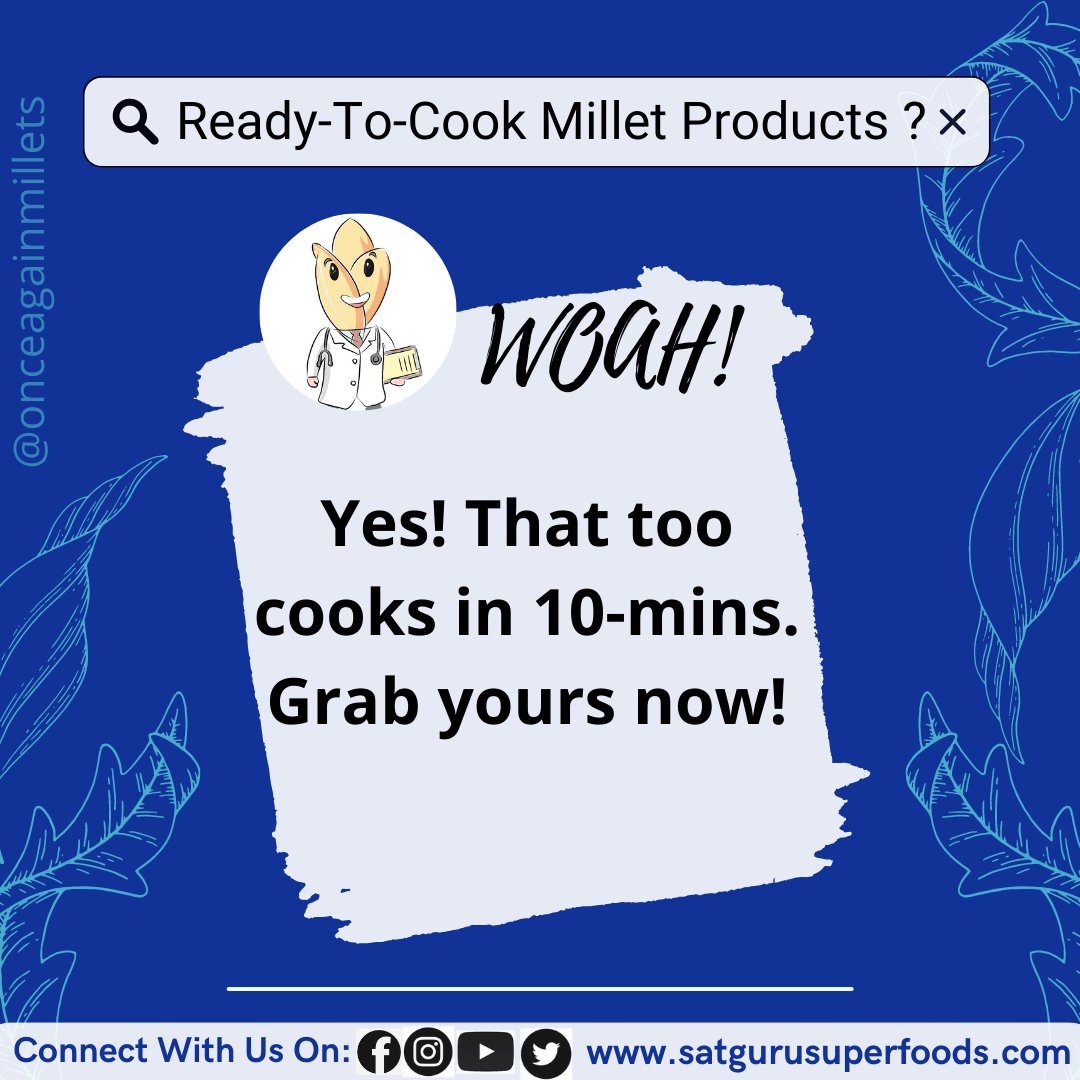 onceagainmillet's tweet photo. #Healthybhi #Jaldibhi
.
.
Visit https://t.co/1nOurjn2eZ OR drop a message at +91 9990644120
.
.
#eatmillets #stayhealthy #stayhealthyandfit #readytocookmeals #readytocook #sproutedlentils #sproutedmillets #easytocook #10mincooking #onceagainmillets https://t.co/d5mjrGXD5P