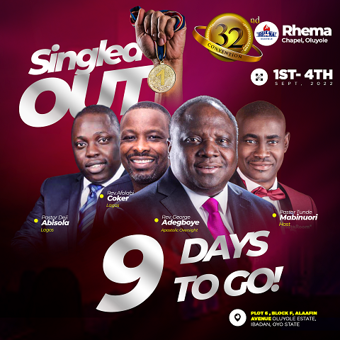rhemaoluyole's tweet photo. Just 9 days more....π₯π₯
#ExperienceRhema
#LearntheSecrets
#SingledOut
#Convention2022 https://t.co/xS2fb8gjZ5