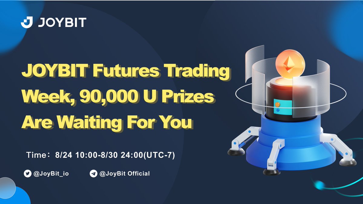 JoyBit_io's tweet photo. #JOYBIT Futures Trading Week
90,000 USDT prizes are waiting for you🎁
10 lucky winners will get 50 USDT futures trial fund💰 by completing the following tasks:
1⃣Follow @JoyBit_io
2⃣RT & Tag 3 friends, and leave JOYBIT UID in the comment
APP Download👇
https://t.co/ssdfXe74IU https://t.co/DVfEcYFFb1