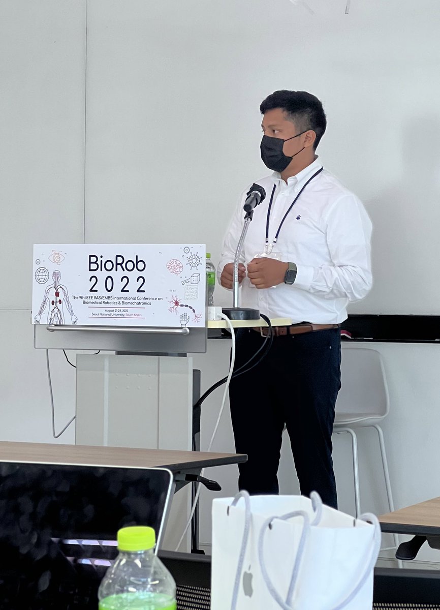 Haptics and Medical Robotics Lab (JHU) (@hamrlabjhu) on Twitter photo Congrats to <a href="/hamrlabJHU/">Haptics and Medical Robotics Lab (JHU)</a> member Sergio Machaca on his excellent presentation at #BioRob2022 Congrats to <a href="/hamrlabJHU/">Haptics and Medical Robotics Lab (JHU)</a> member Sergio Machaca on his excellent presentation at #BioRob2022