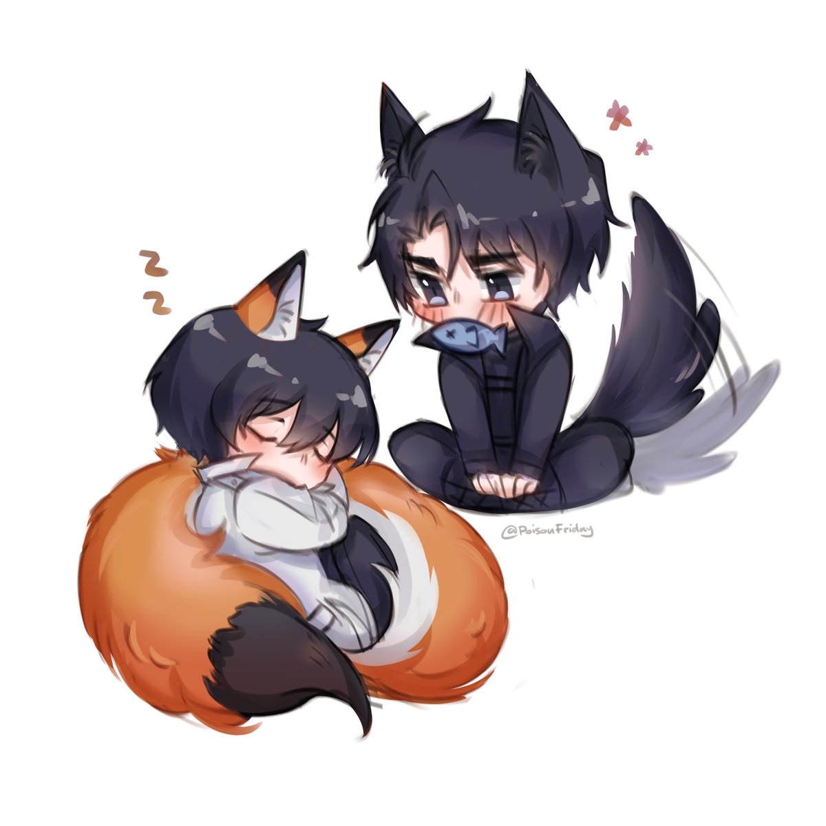「Time to try Wolfhyuk and Foxja #ORV #joo」|SR ❄ CMS on goingのイラスト