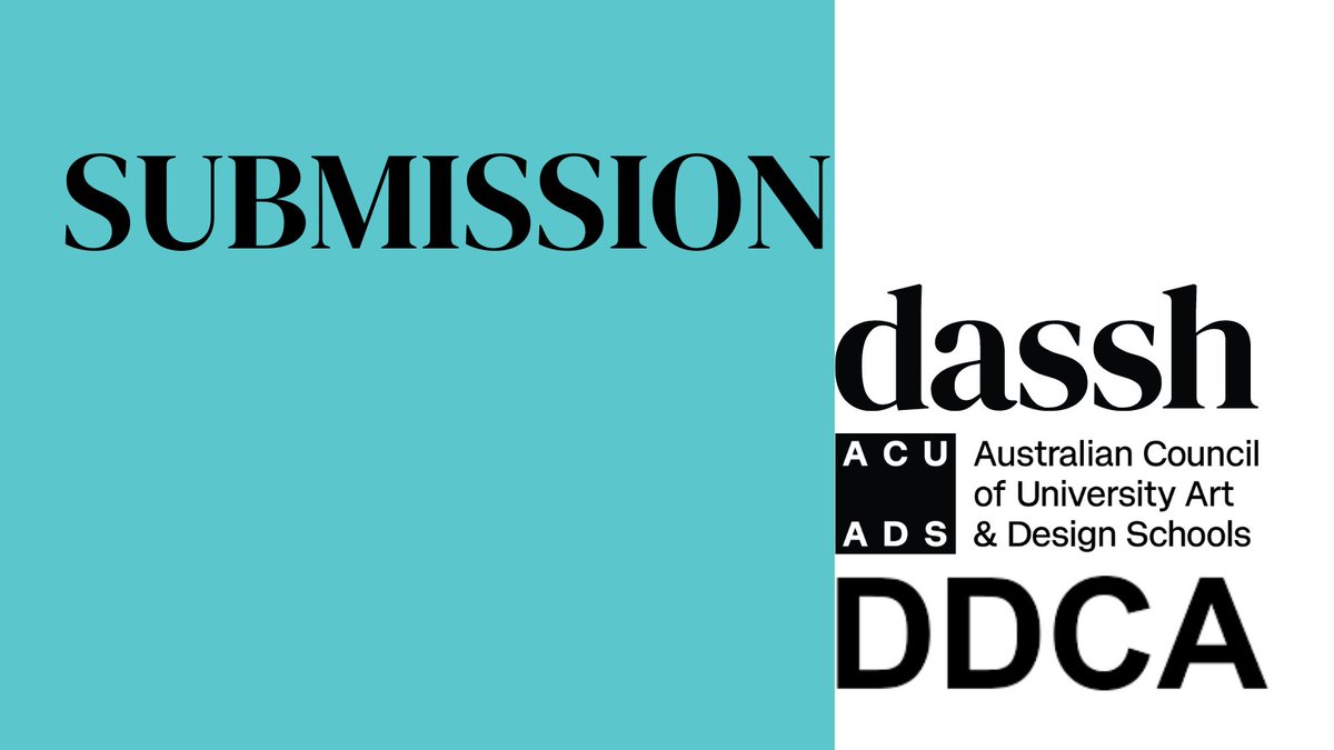 Read our Cultural Policy Submission now, proudly co-authored by the Council of Deans and Directors of Creative Arts, Australian Council of University Art and Design Schools and DASSH. dassh.edu.au/submissions/ @DDCA_NiTRO @ACUADS @CathyColeborne @NickBisley @CraigBatty6