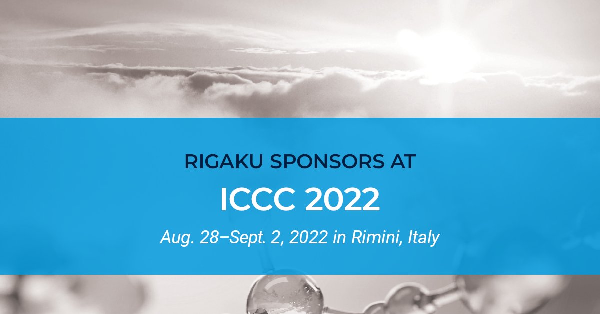 rigaku's tweet photo. Join us on August 28-September 2, 2022 at the ICCC meeting in Rimini, Italy to learn about the latest in x-ray and electron diffraction from @rigaku
https://t.co/ngZl7IqgdD
#ICCC22 #xray #crystallography #microED #3DED #Rigaku https://t.co/IxXvFJITqN https://t.co/ymC5Hmio0U