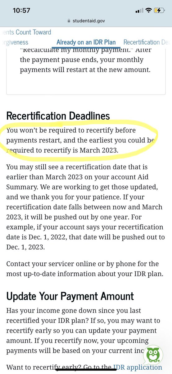 DrthSavag3's tweet photo. I’m pretty sure this used to say October 2022. Am I reading this right or is it suggesting a continued pause on student loans til March of 2023? #studentloanforgiveness #studentloanpause #studentloans https://t.co/40eutf2Nh7