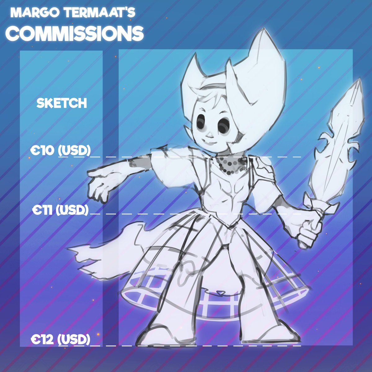 MargoTermaat's tweet photo. ✨COMMISSIONS OPEN!!!✨

DO: Oc’s, ships, slight gore/violence/blood, backgrounds (prices differ depending on scale/style.

DON’T: furry, fetish/NSFW, hate art, self harm. 

💰PAYMENT UP FRONT💶
(Via paypal or creditcard ) https://t.co/CpBDKF7nU5