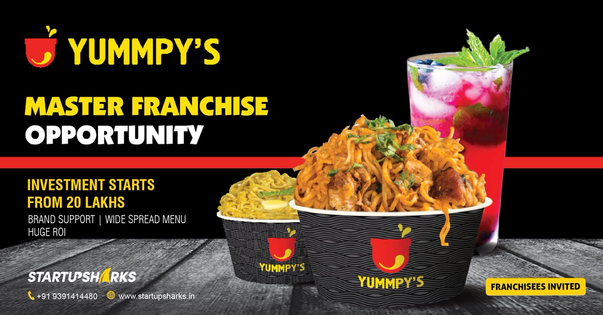 startupsharks's tweet image. Fast food with a bent on regional cuisine. Yummpy's offers an affordable, distinctive 𝐦𝐚𝐬𝐭𝐞𝐫 𝐟𝐫𝐚𝐧𝐜𝐡𝐢𝐬𝐞 model that is worth investing in. 

Contact us☎: +91 93914 14480

#MasterFranchise #multiunitfranchise #business