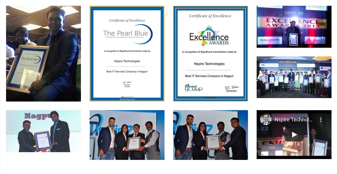 nspiretech's tweet photo. Awards &amp; Certifications 

Excellence Award Nspire Technologies Nagpur.

2016 - Best IT Service Company In Nagpur.
Service Excellence Award.

2015 - Best IT service Company In Nagpur.
Service Excellence Award.

https://t.co/g7KidLZGKm
Mobile: +91 98231 90086 https://t.co/ZuUO7jHROk