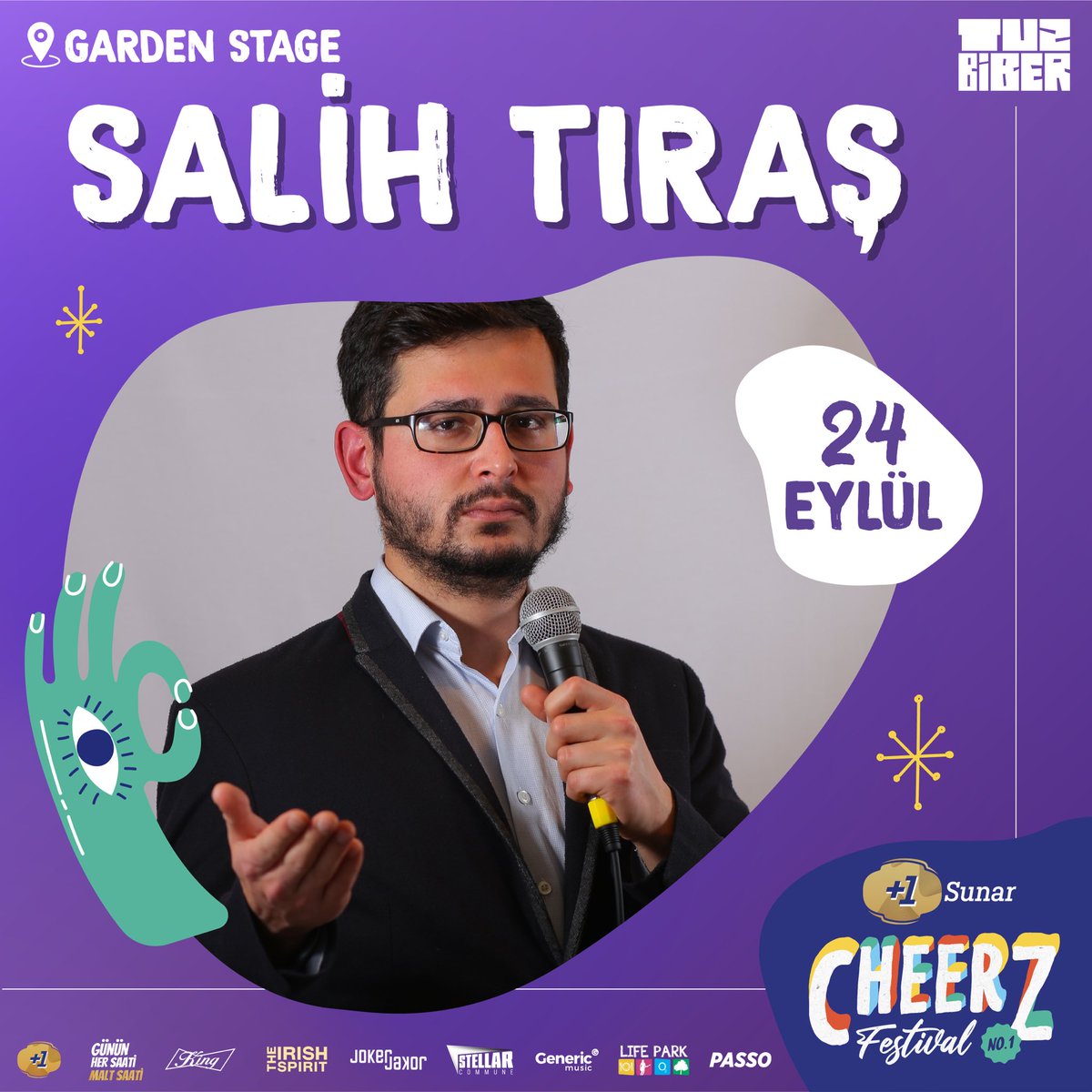 CheerzFest's tweet photo. 3 yıldır çeşitli etkinlik ve mekanlarda Stand-Up performansları sergileyen Salih Tıraş, yöresel esinti ve tatlarla bezeli gösterisiyle sizi karizmatik olmayan yaşamına doğru bir yolculuğa çıkarmak üzere 24 Eylül’de Cheerz Festival’de! https://t.co/7kxPtVK6hQ
