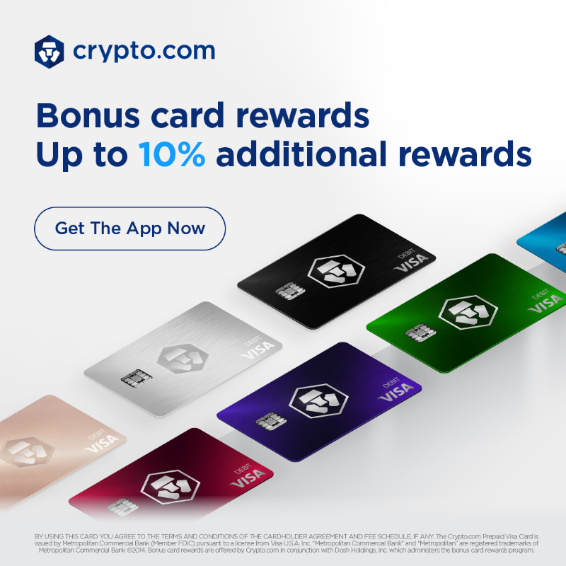 cryptocom's tweet photo. ✅  Up to an additional 10% back at over 10,000 Merchants with the Cryptocom Visa Card
✅  Join 50M+ users trading 250+ cryptocurrencies with the world's most popular crypto platform
✅  Download Cryptocom App Now
#USEXCLUSIVE
