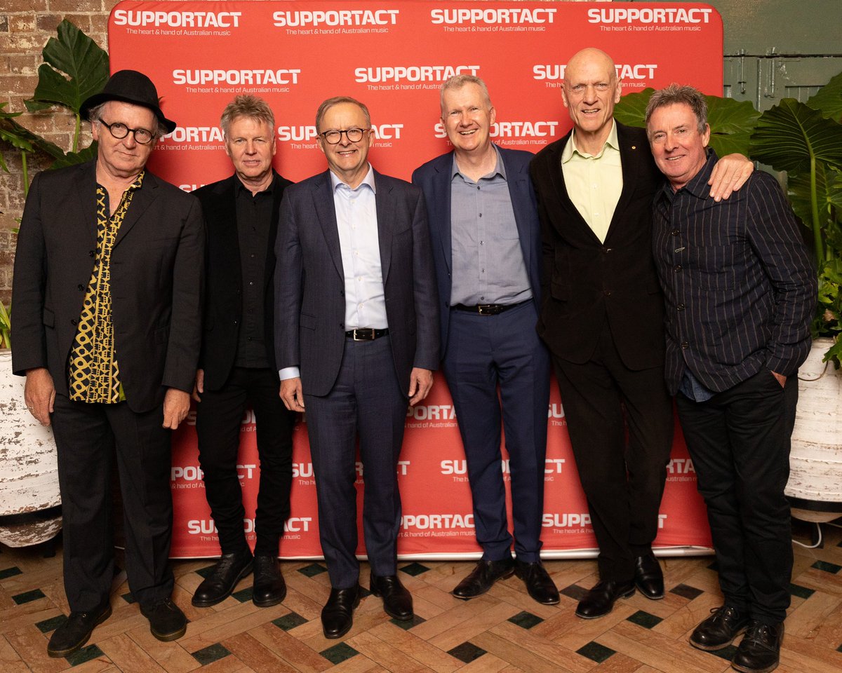 AlboMP's tweet photo. @midnightoilband was never just a band. They've been a force of nature. A force for good.

They've made us think on Indigenous rights, the environment and nuclear proliferation. They've made us take a longer, harder look at ourselves and the nation around us. https://t.co/7lXkOC8IOf