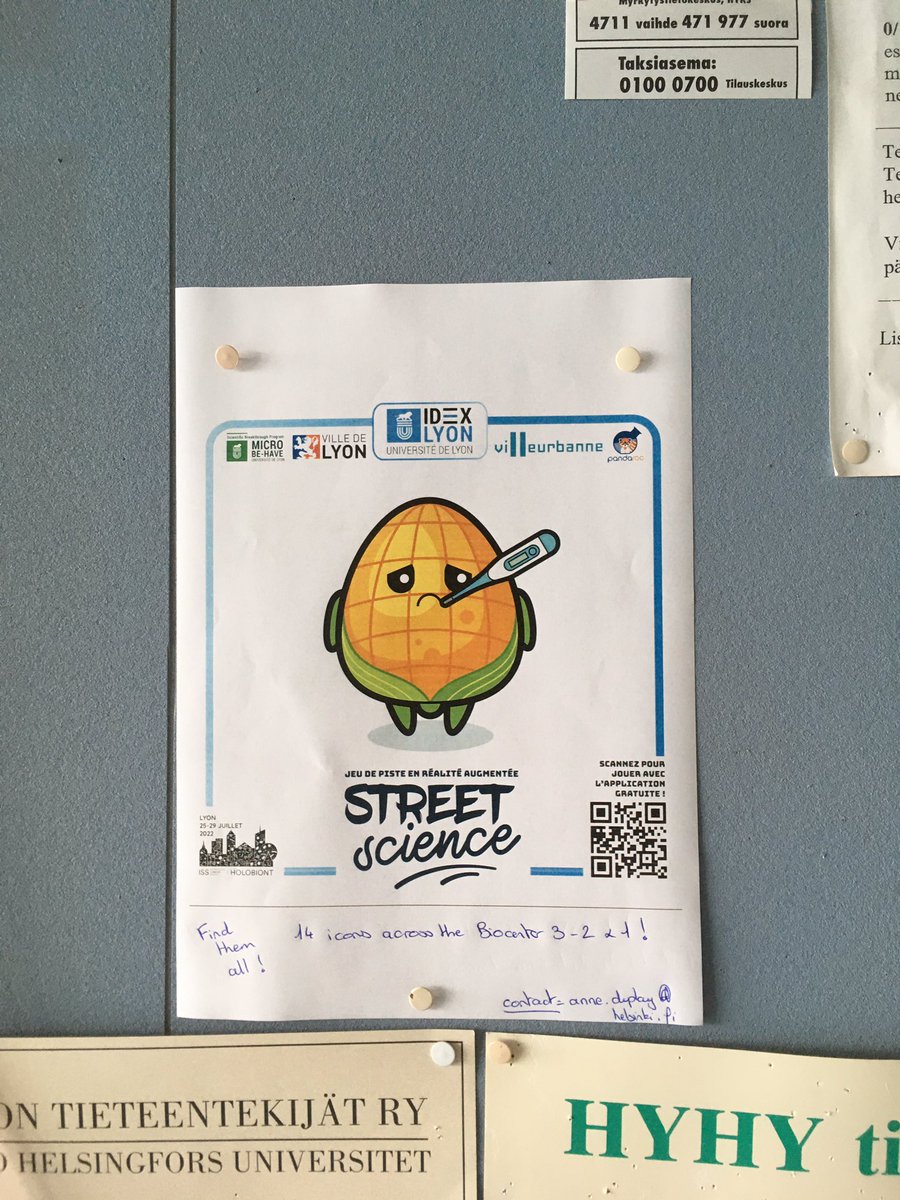duplouy_anne's tweet photo. As the new semester starts I’d like to welcome all students back to #ViikkiCampus @helsinkiuni Please help me find  all 14posters I have lost on campus, while having fun learning about #Symbiosis! #FindThemAll #StreetScience https://t.co/WPwQlGkBXF