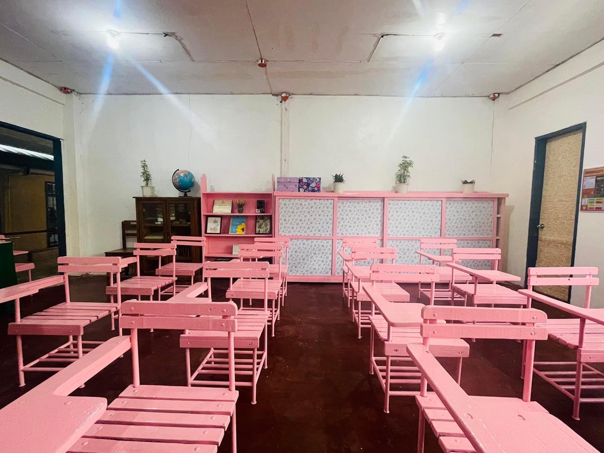 inquirerdotnet's tweet photo. LOOK: Due to the lack of learning facilities, a public school teacher in Tanjay City, Negros Oriental turned stockroom into a classroom, primarily using her own money. | 📸: contributed via @kbrierINQ https://t.co/zoFuqZDIsG