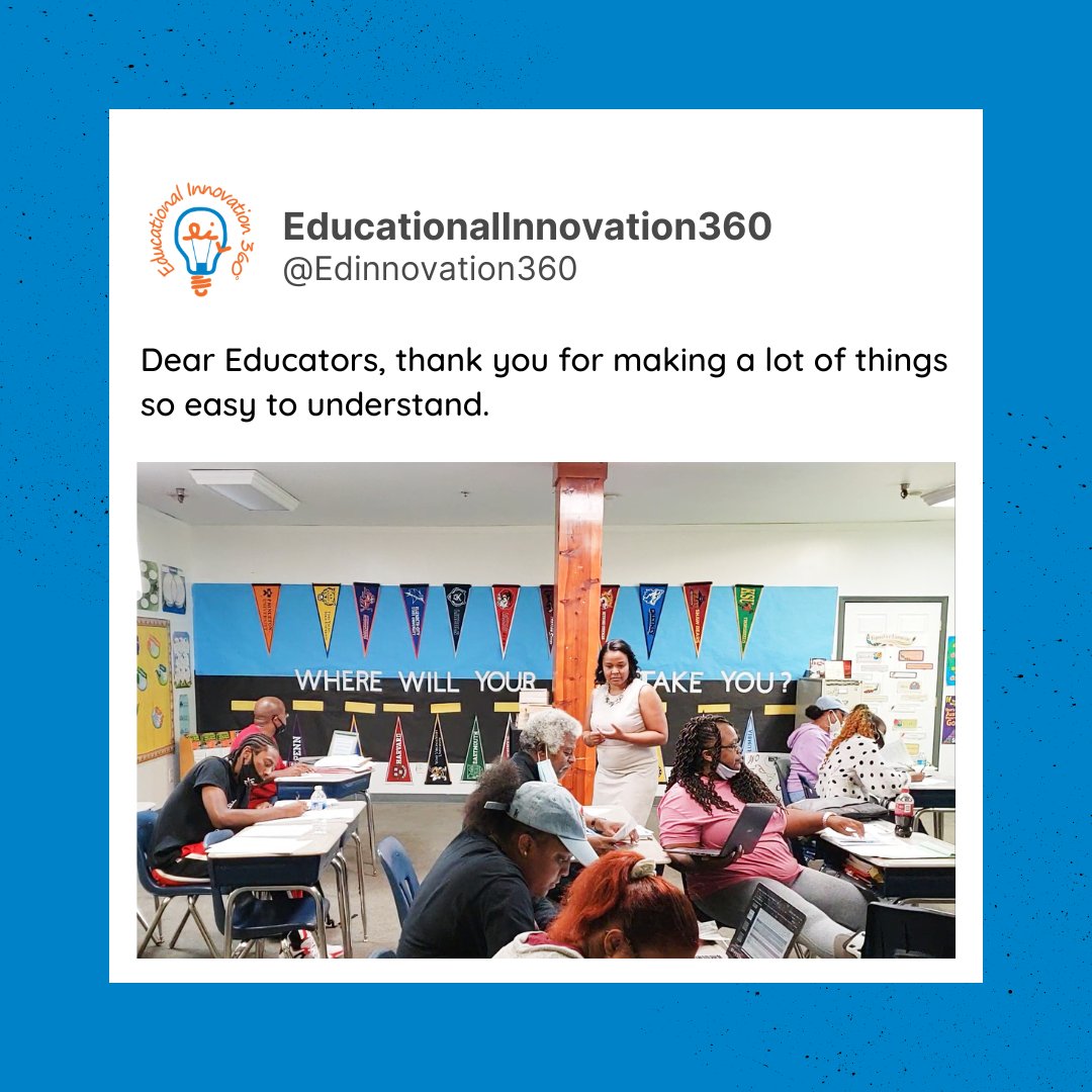 Edinnovation360's tweet image. Message to educators!

#instructionalcoaching #teacherobservation #teachingobservations #instantclassroom #Ei360instructionalcoaching #coachingconversations #techandlearning #teacherobservations #coachingcycle #coachingteachers