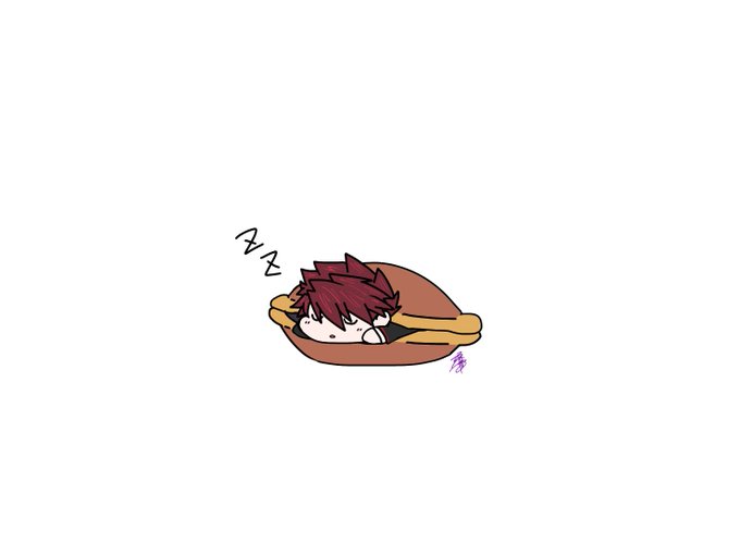 どら焼きクッションでねんねする大包平 
