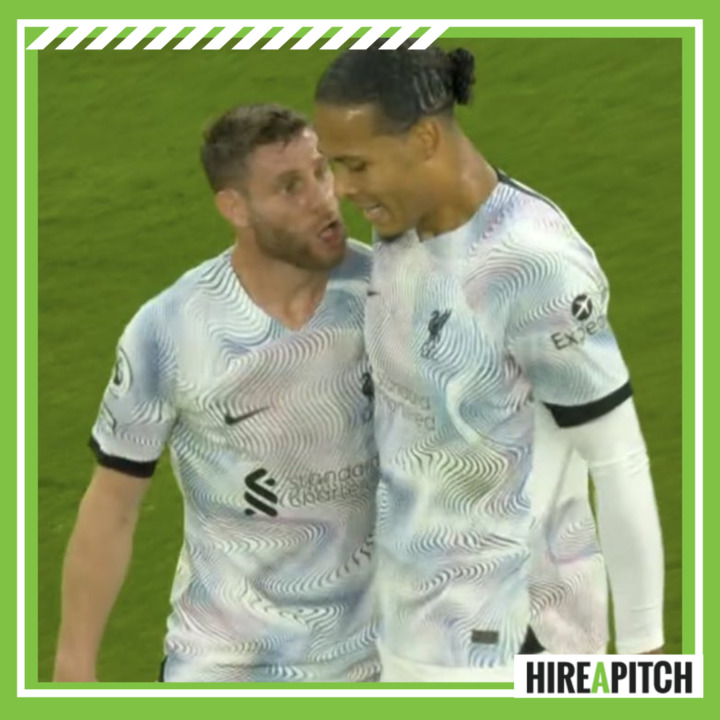 James Milner is spotted grilling Virgil Van Dijk after Sancho scores for Manchester United! 

Liverpool concedes early on in the game, again. 

#hireapitch #hireapitchnearme #football #londonsports #lfc #premierleague #vandijk #jamesmilner