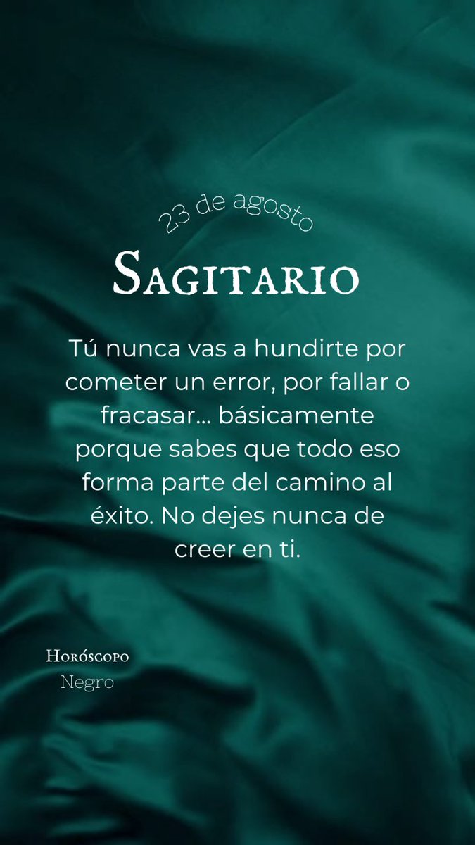 El horóscopo diario del 23 de agosto para #Sagitario ♐🔮✨ #horoscoponegro