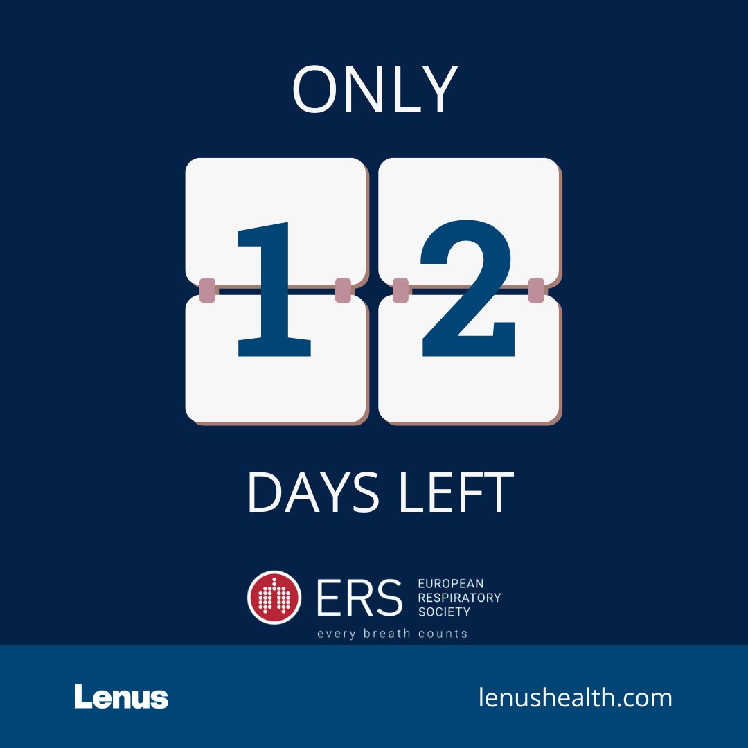 lenushealth's tweet photo. The countdown to ERS continues โณ
Mark your calendars with less than 2 weeks to go!
Learn how the Lenus #COPD service can provide a #virtualward and improve patient outcomes.
Come and see us at stand B.06A ๐
#ERSCongress #ERS2022 https://t.co/BAKWwbuFUn