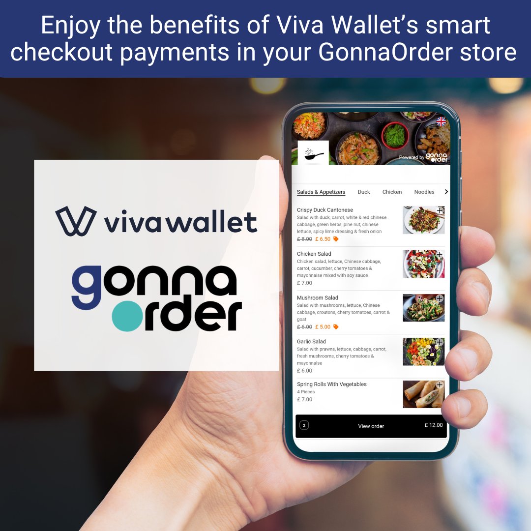 GonnaOrder enables your customers to pay faster and securely with <a href="/VivaWallet/">Viva Wallet</a>. 

Get started with Viva Wallet's smart checkout: gonnaorder.com/viva/

#paymentsolution #onlinepayment #onlineordering #onlinestore #tuesdayvibe #gonnaorder