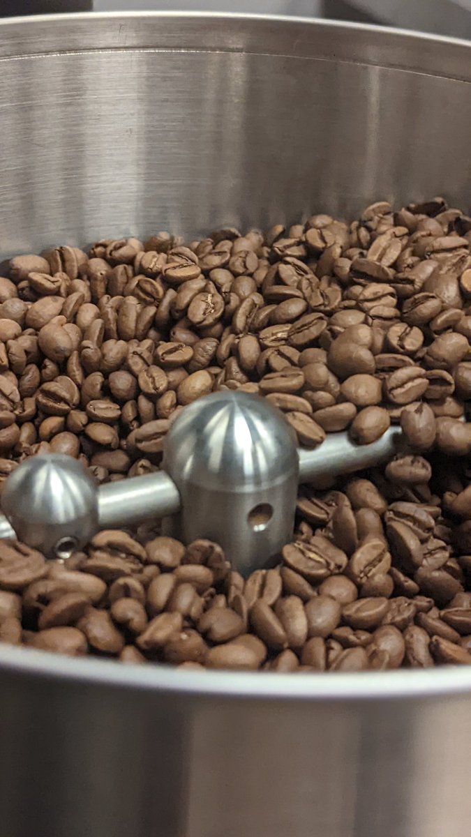 Laos Phetlamka Estate Gesha in the cooling tray.