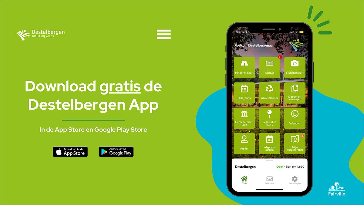 🧐 Meteen op de hoogte van alle gemeentelijk nieuws? Of van wegenwerken in je buurt?

📱 Check de Destelbergen-app.
🔔 Krijg automatisch pushmeldingen.

🔽 Android: play.google.com/store/apps/det…
🔽 iPhone: apps.apple.com/nl/app/destelb…

ℹ️ destelbergen.be/destelbergen-a…

#DestelbergenApp