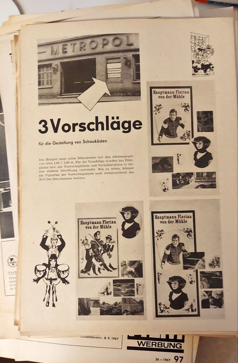 #Fundstück: "Filmwerbung" von #progress für Kinobesitzer, unter anderem mit Tipps zur Gestaltung von Schaukästen und Beispiele, wie gute Kinowerbung aussieht.
#kinoinderDDR #DEFA