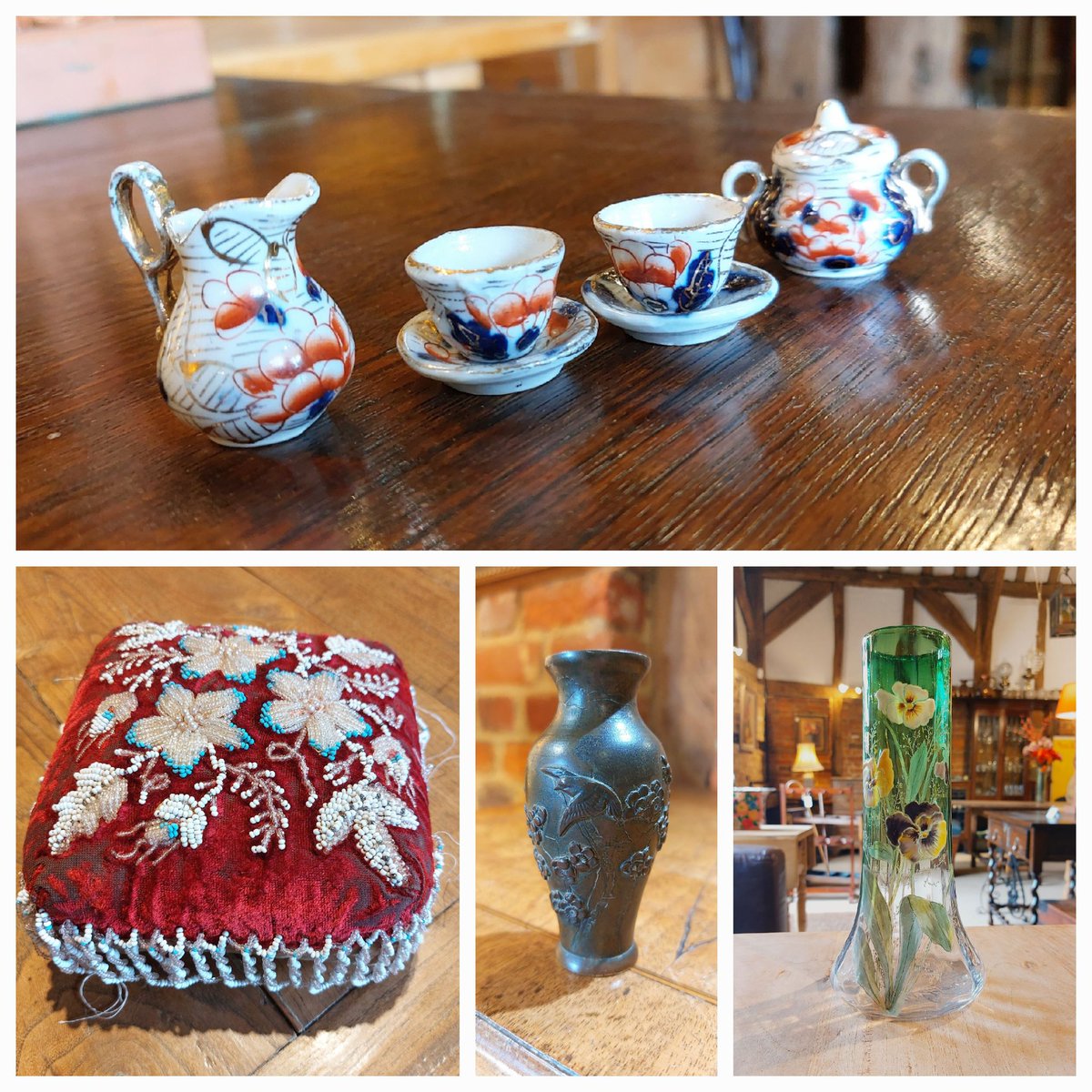 eversleybarn's tweet photo. #persiancarpets #persianrugs #miniatureteaset #victorianbeadwork #japanesevase #artnouveauvase #eversleybarnantiques #judismithantiques https://t.co/77ZITRBre7